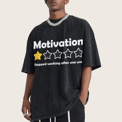 Motivation Review Vintage Distressed T-shirt