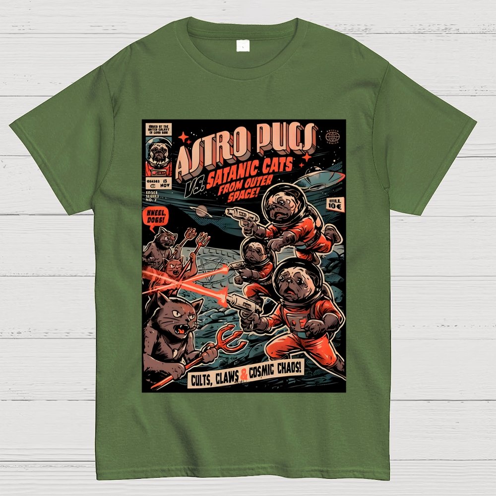 Astro Pugs Geek T-Shirt