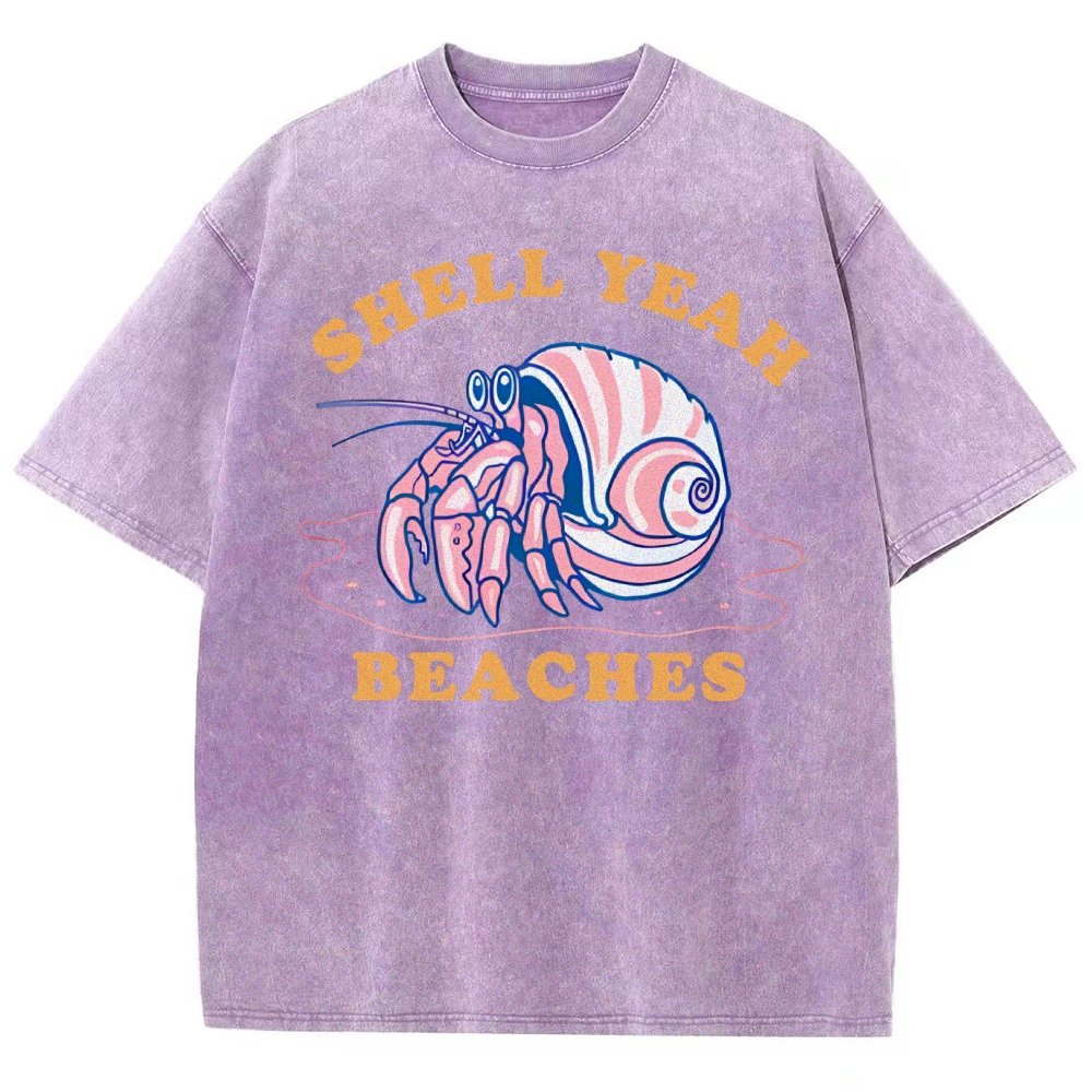 Shell Yeah Beaches Vintage Distressed T-shirt