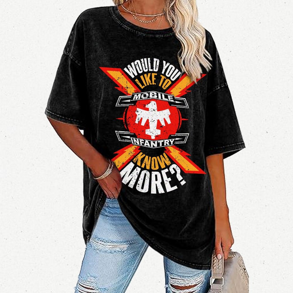 Would You Like to know more? Vintage Distressed T-shirt