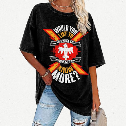 Would You Like to know more? Vintage Distressed T-shirt