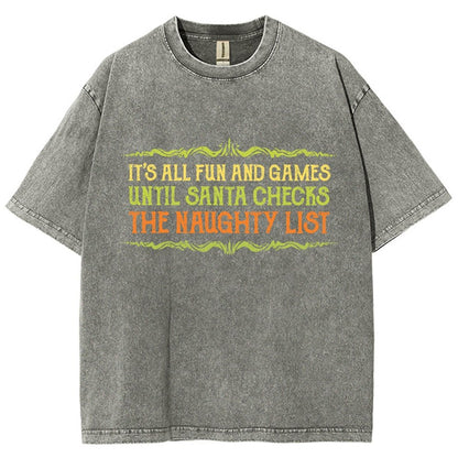 The Naughty List Vintage Distressed T-shirt