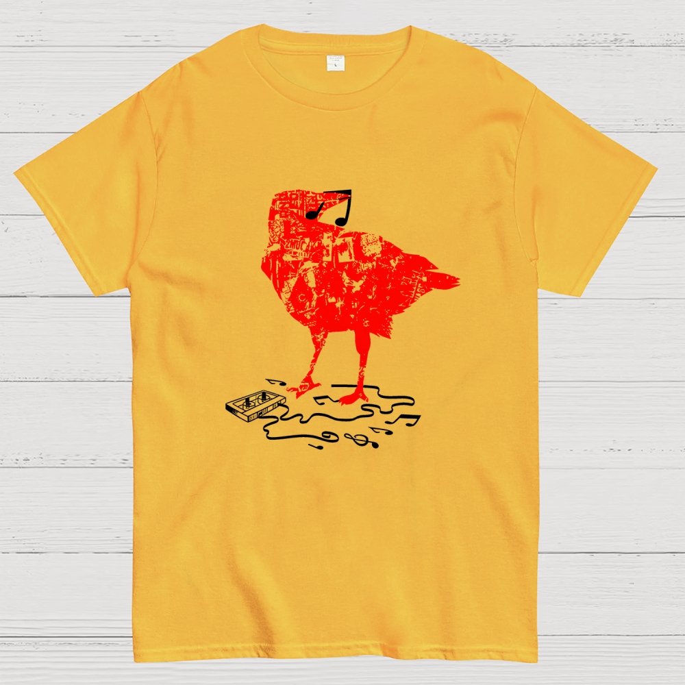 Crow Broken Cassete Tape Geek T-Shirt