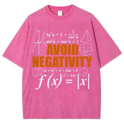 Avoid Negativity Funny Math Mathematician Vintage Distressed T-shirt