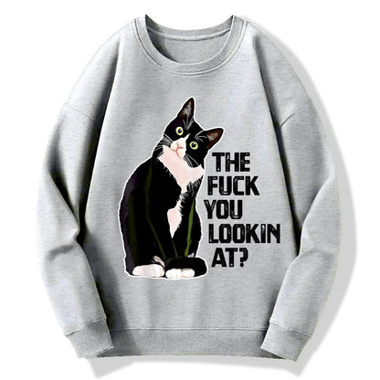 The Fuck You Lookin At？Geek Cotton Sweatshirt