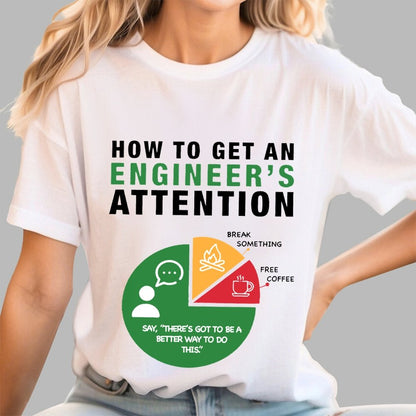 How To Get An Engineer's Attention Unisex Geek T-Shirt