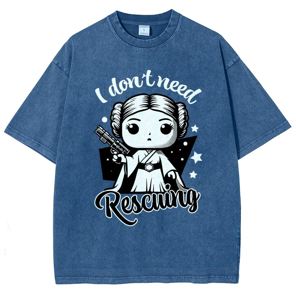 I Don't Need Rescuing Vintage Distressed T-shirt