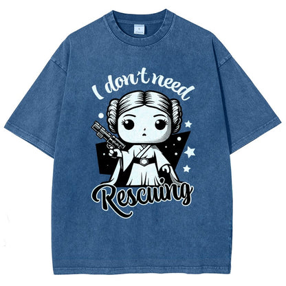 I Don't Need Rescuing Vintage Distressed T-shirt