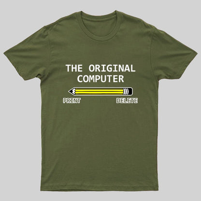 The Original Computer Print Delete Funny Graphic Printing Geeky T-Shirt