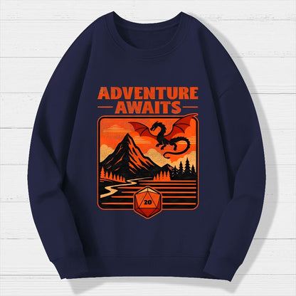 RPG Vintage Adventure Dragon Geek Cotton Sweatshirt