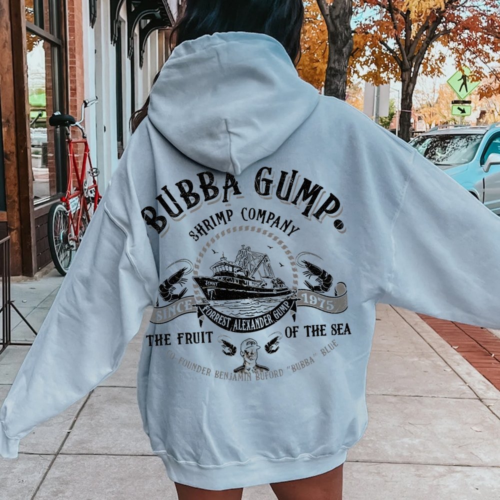 The Fruit Of The Sea Printed Back Unisex Cotton Hoodie