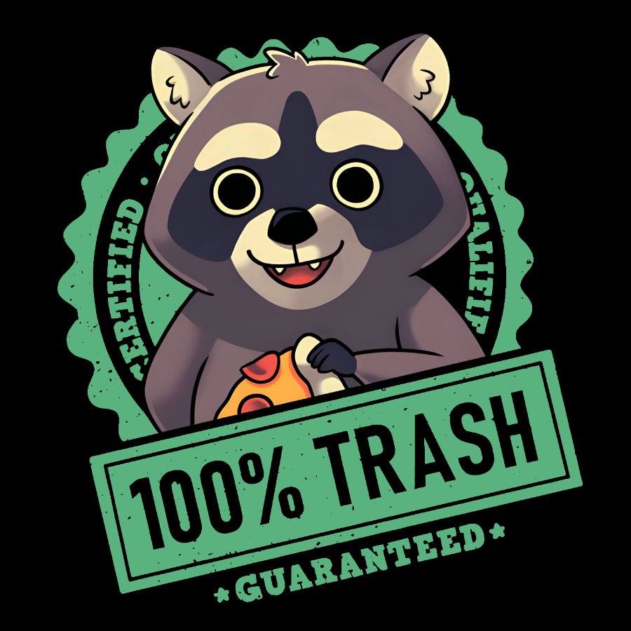 100% Cute Trash Panda Raccoon Seal Geek Cotton Sweatshirt