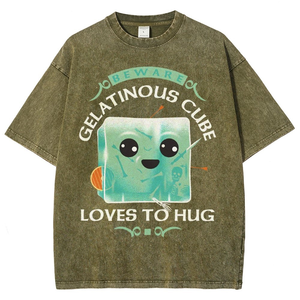 Gelatinous Cube Loves To Hug Vintage Distressed T-shirt