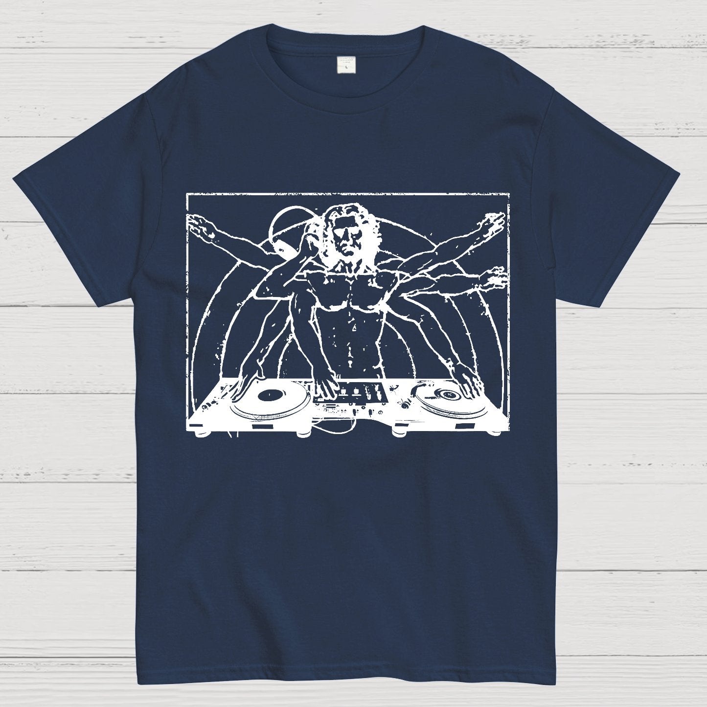 Vitruvian-DJ Geek T-Shirt