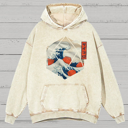 Fibonacci Wave Science Dice Vintage Distressed Hoodie