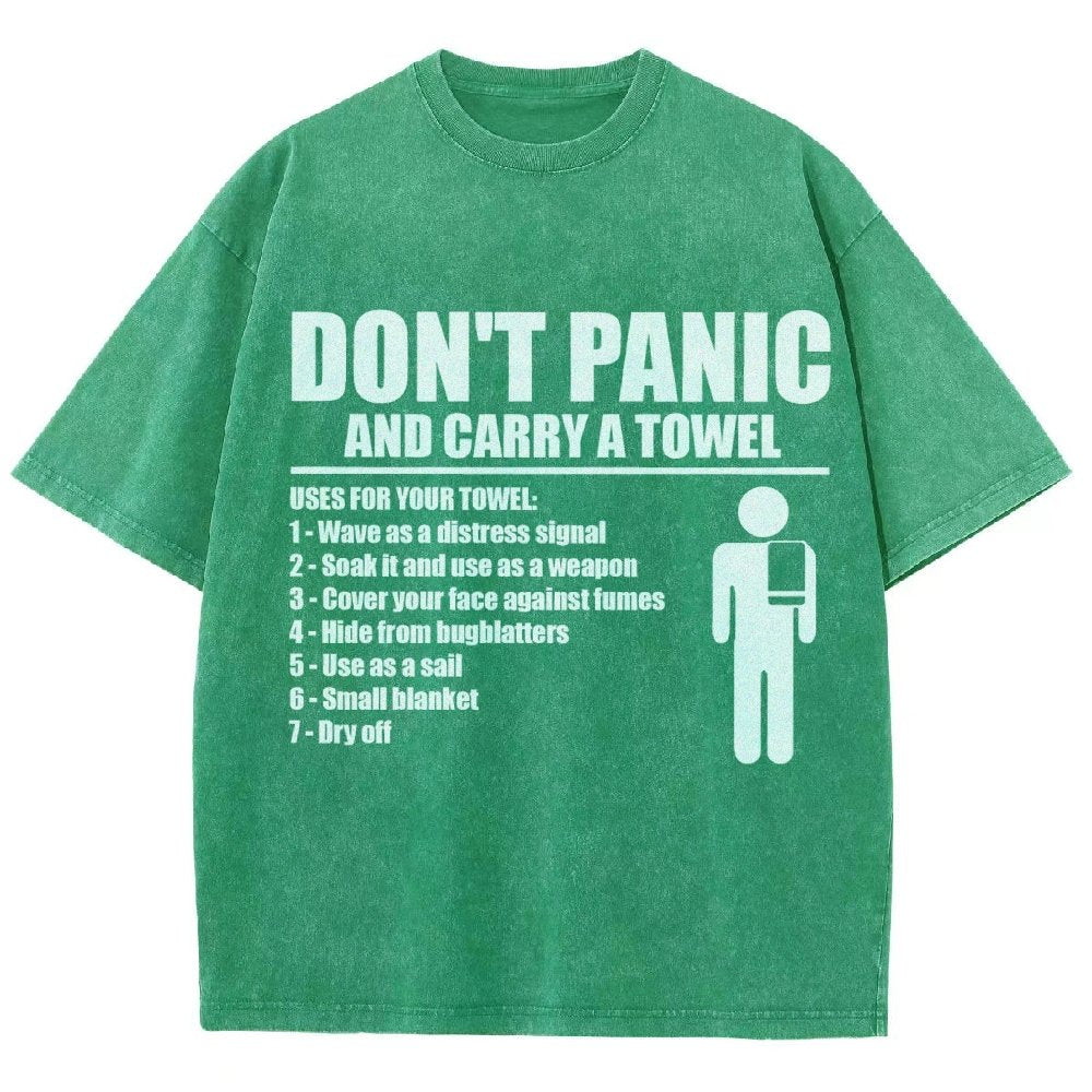 Don't Panic Vintage Distressed T-shirt