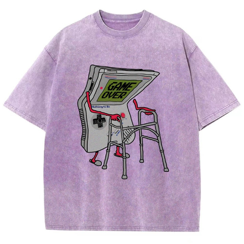 Super Mens Gamer Vintage Distressed T-shirt