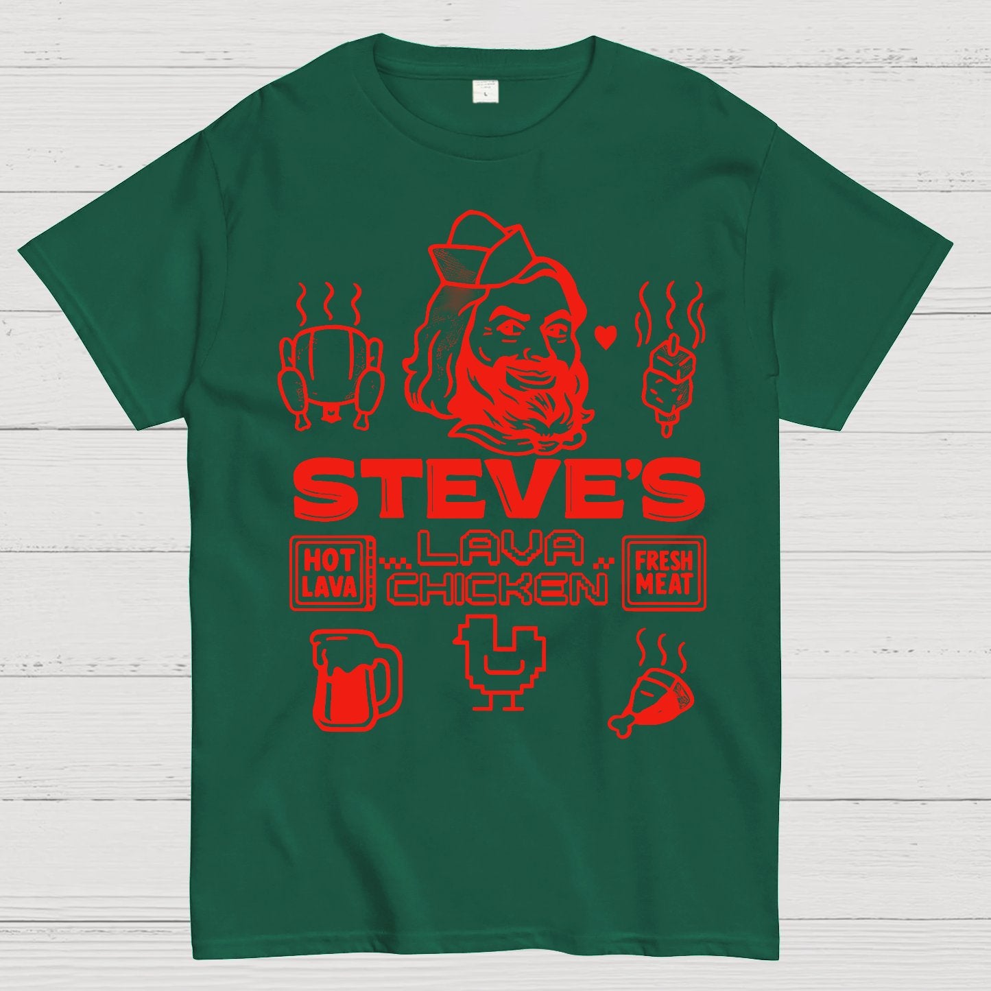Steve's Lava Chicken Geek T-Shirt