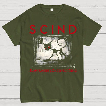 Schrödinger's Cat Is Not Dead | SCIND Geek T-Shirt