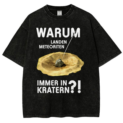 Meteoriten in Kratern Vintage Distressed T-shirt