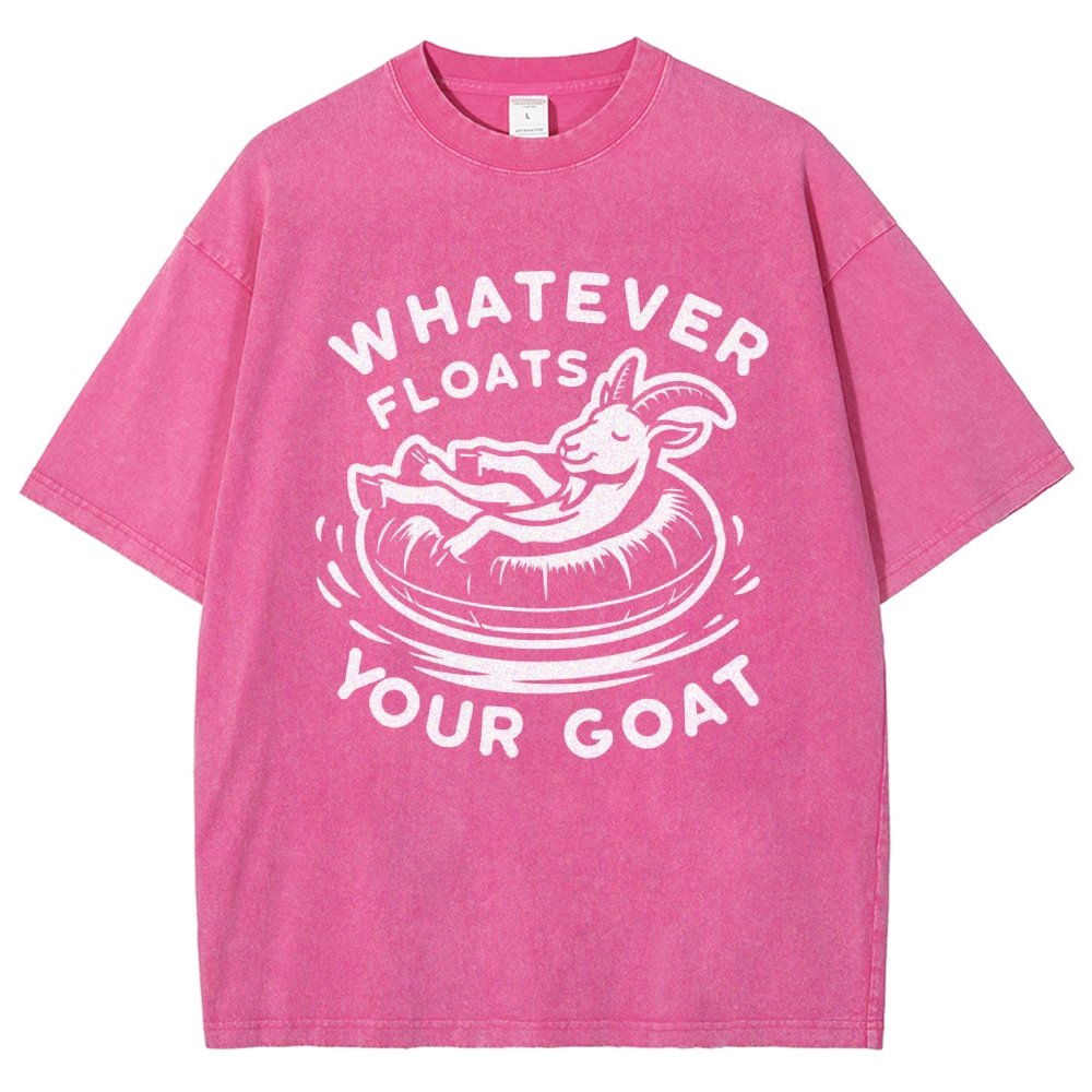 Whatever Floats Your Goat  Vintage Distressed T-shirt