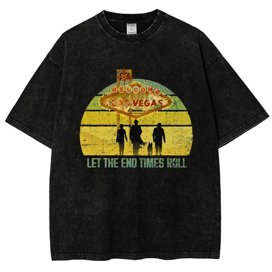 Let The End Times Roll Vintage Distressed T-shirt