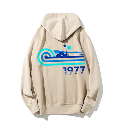 Retro Vintage Desert Planet Printed Back Unisex Cotton Hoodie