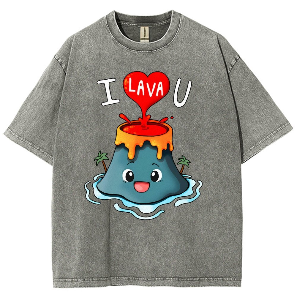 Valentine's Day.I Lava You Vintage Distressed T-shirt