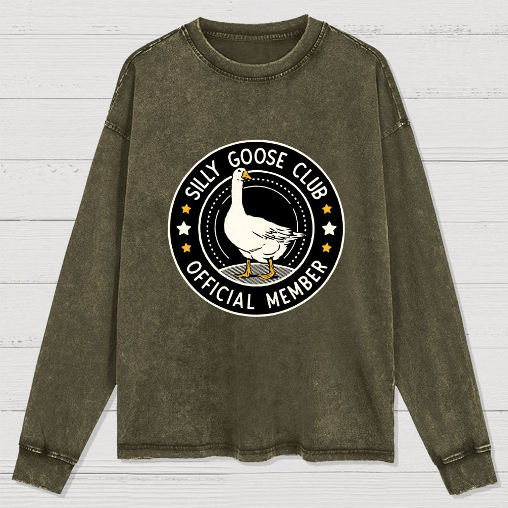 Silly Goose Club - Oficial Member Washed Long Sleeve Tee