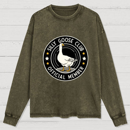 Silly Goose Club - Oficial Member Washed Long Sleeve Tee