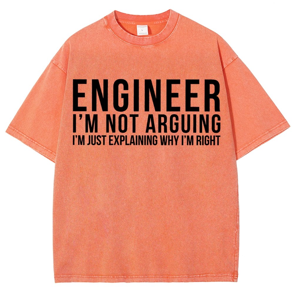 Engineer I Am Not Arguing Vintage Distressed T-shirt