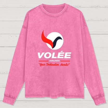 Volée Airlines Washed Long Sleeve Tee