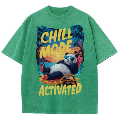 Giant Panda Holiday Art Print Vintage Distressed T-shirt