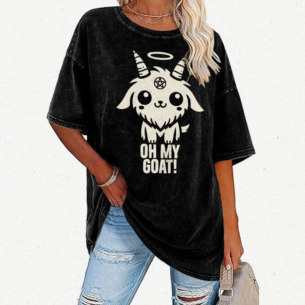 Oh my goat Vintage Distressed T-shirt