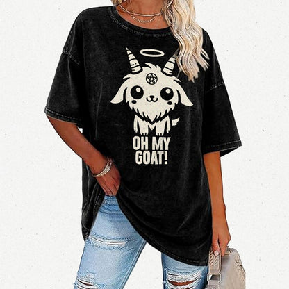 Oh my goat Vintage Distressed T-shirt