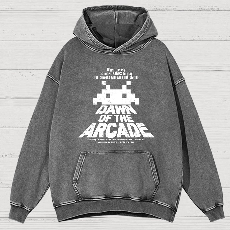 Dawn Of The Arcade Vintage Distressed Hoodie