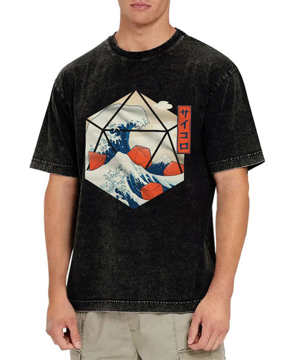 Great Wave of Dice Vintage Distressed T-shirt