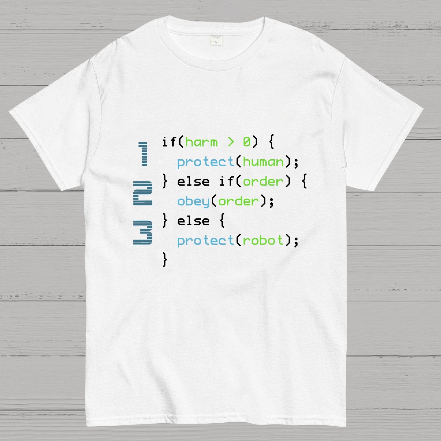3 Laws of Robotics Geeky T-Shirt