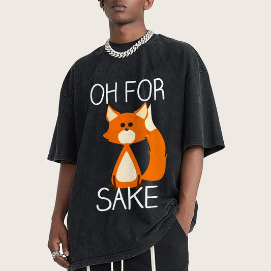 Oh For Fox Sake Vintage Distressed T-shirt