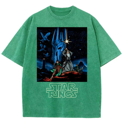 Star Rings Vintage Distressed T-shirt