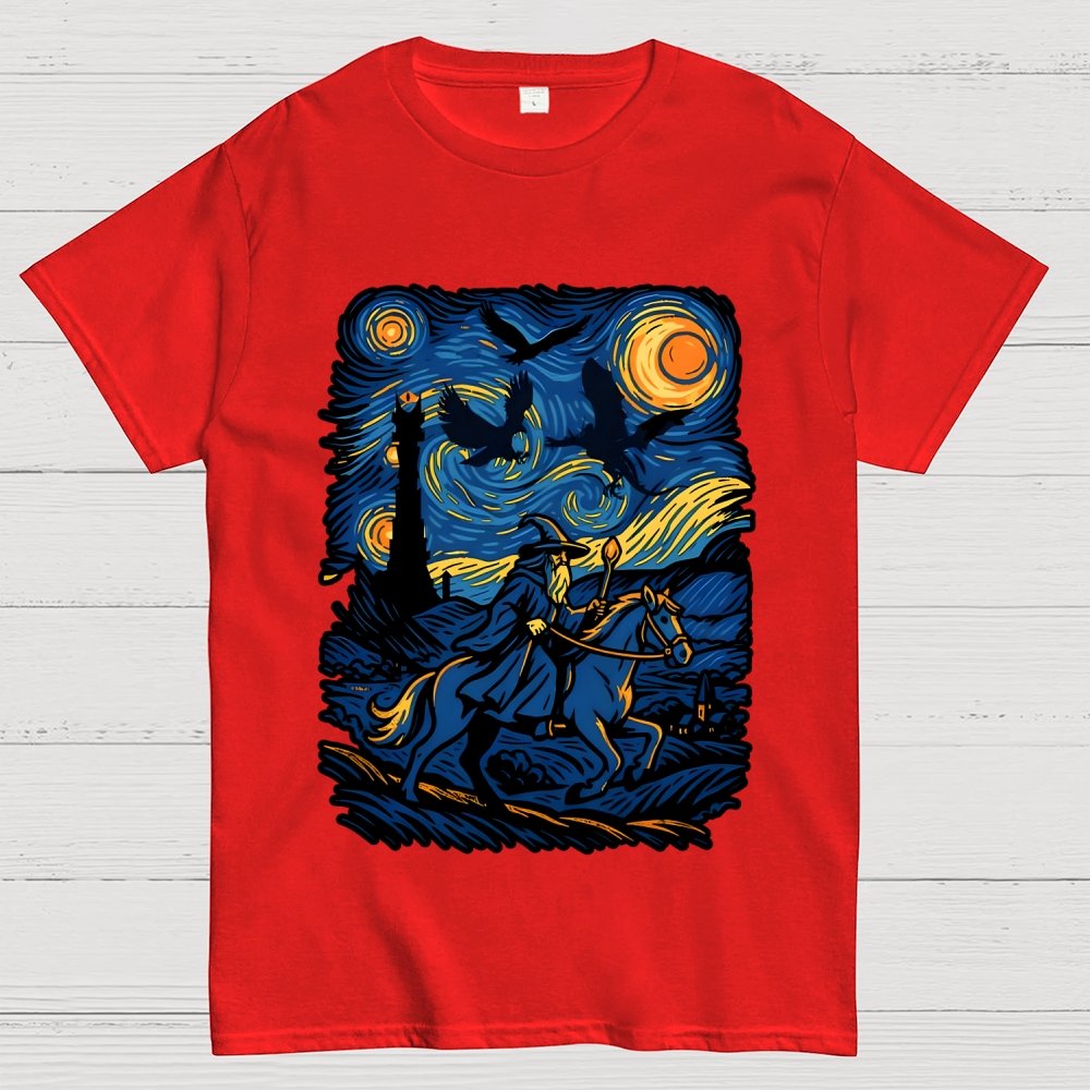 Ride in the starry night Geek T-Shirt