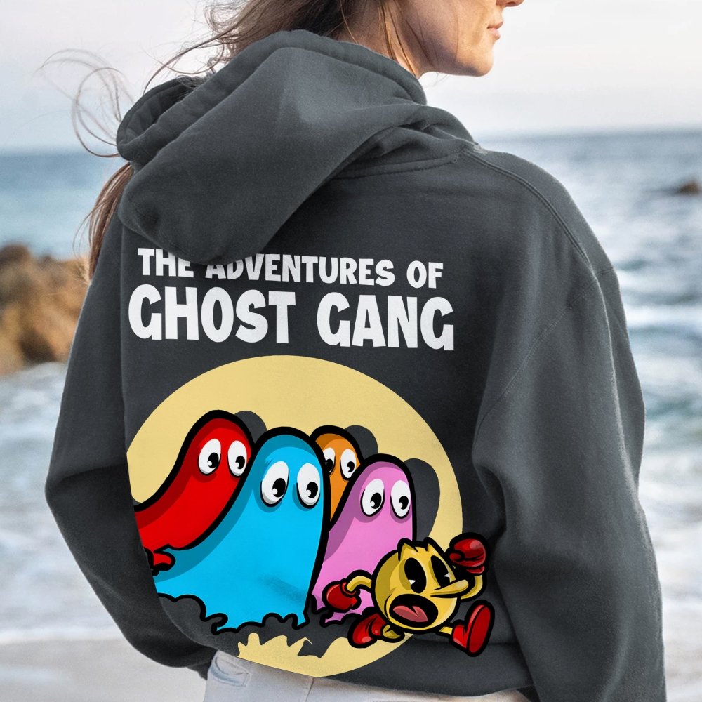 The Adventures Of Ghost Gang Printed Back Cotton Hoodie