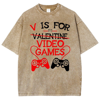 Valentine's Day.Funny Gamer Valentine Nerd Vintage Distressed T-shirt