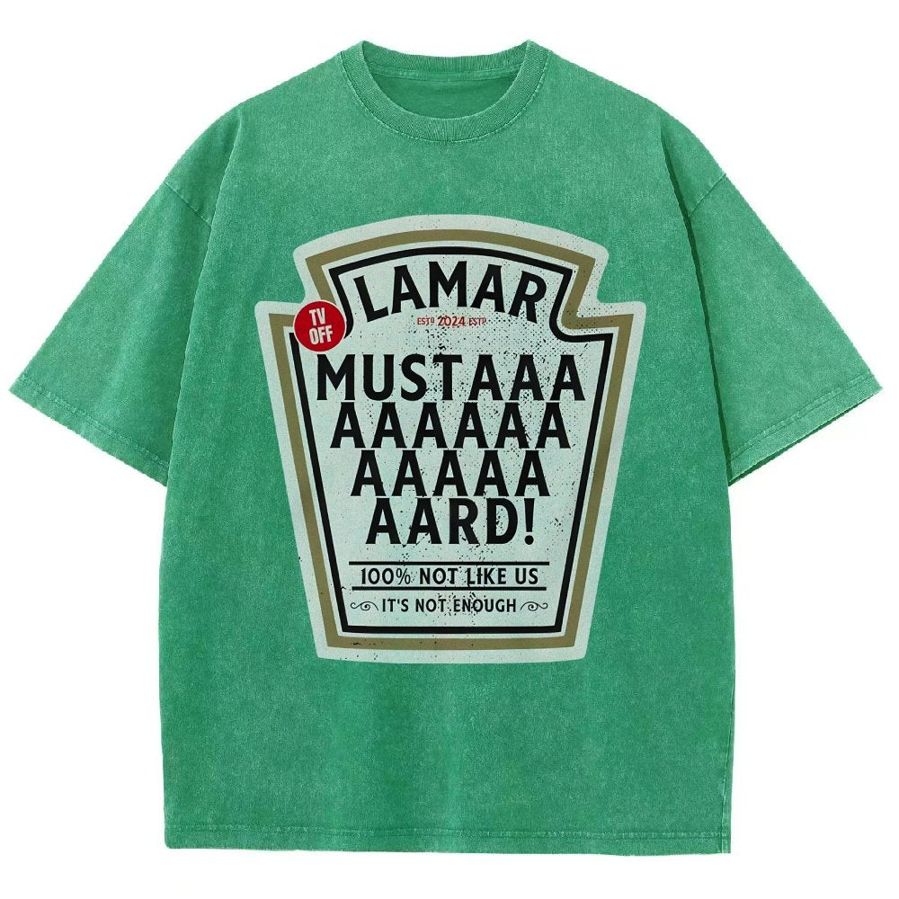 Lamar Mustard TV Off Essential Vintage Distressed T-shirt