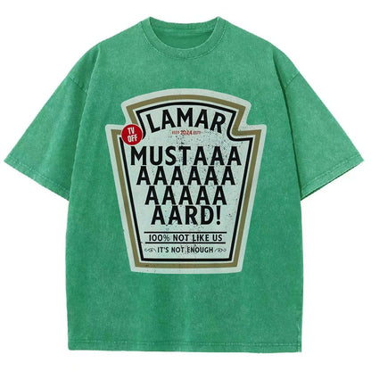 Lamar Mustard TV Off Essential Vintage Distressed T-shirt
