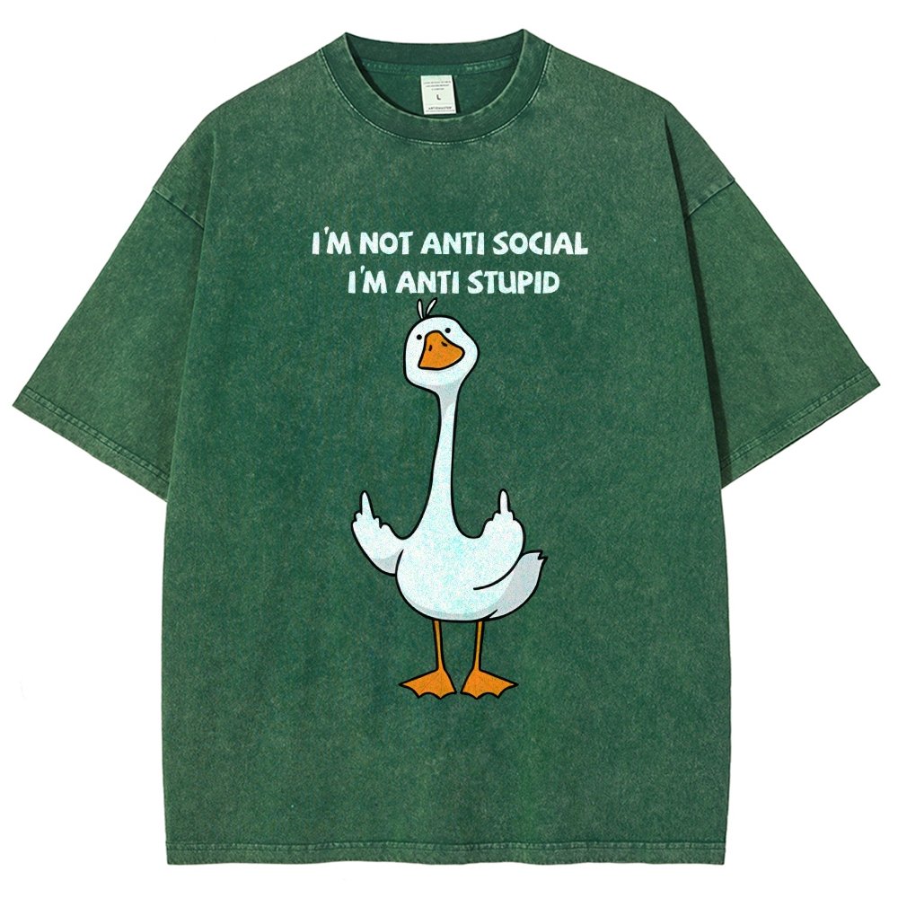 I Am Not Antisocial I’M Antistupid Vintage Distressed T-shirt