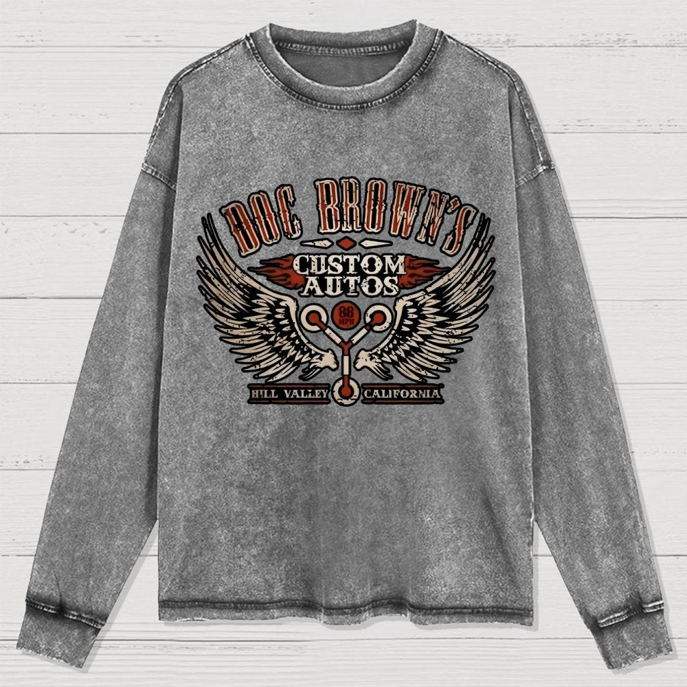 Doc Brown's Garage Washed Long Sleeve Tee