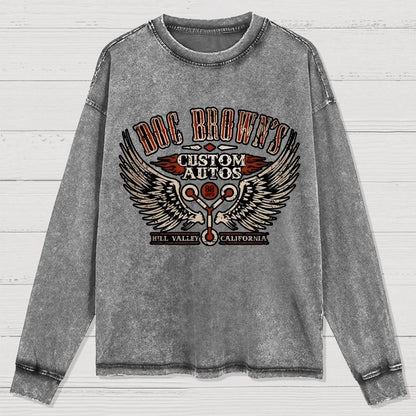 Doc Brown's Garage Washed Long Sleeve Tee