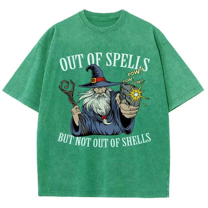 Out of Spells but Not Out of Shells Vintage Distressed T-shirt