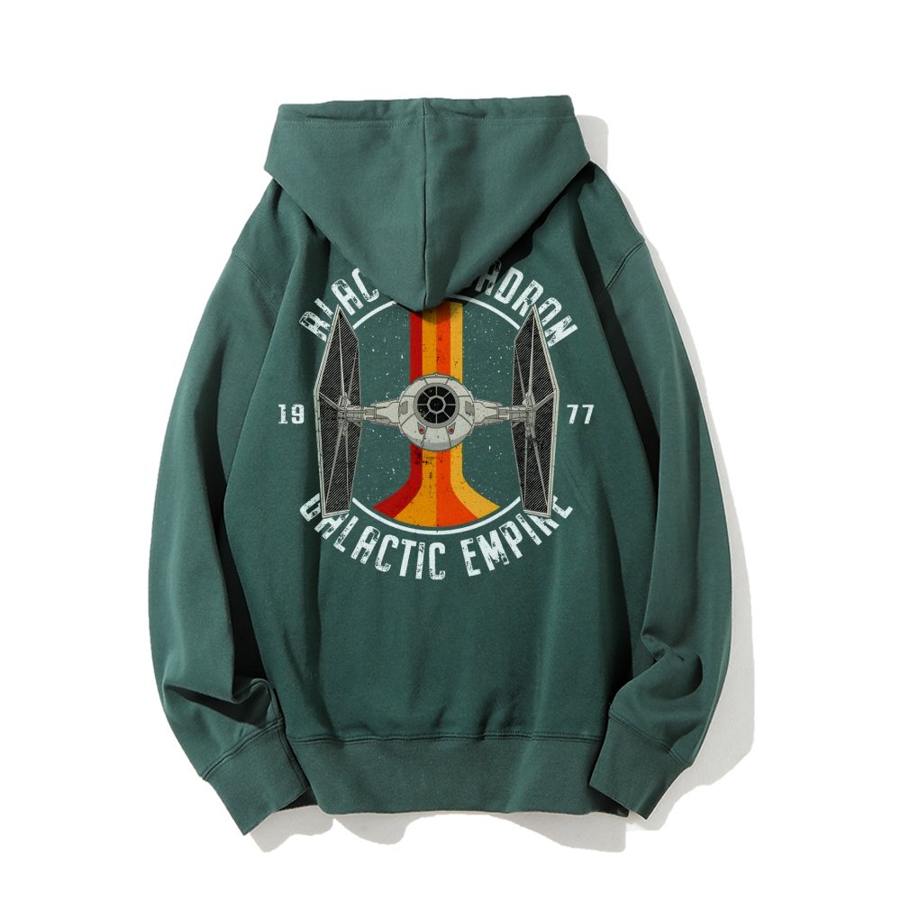 Vintage Squadron Printed Back Unisex Cotton Hoodie